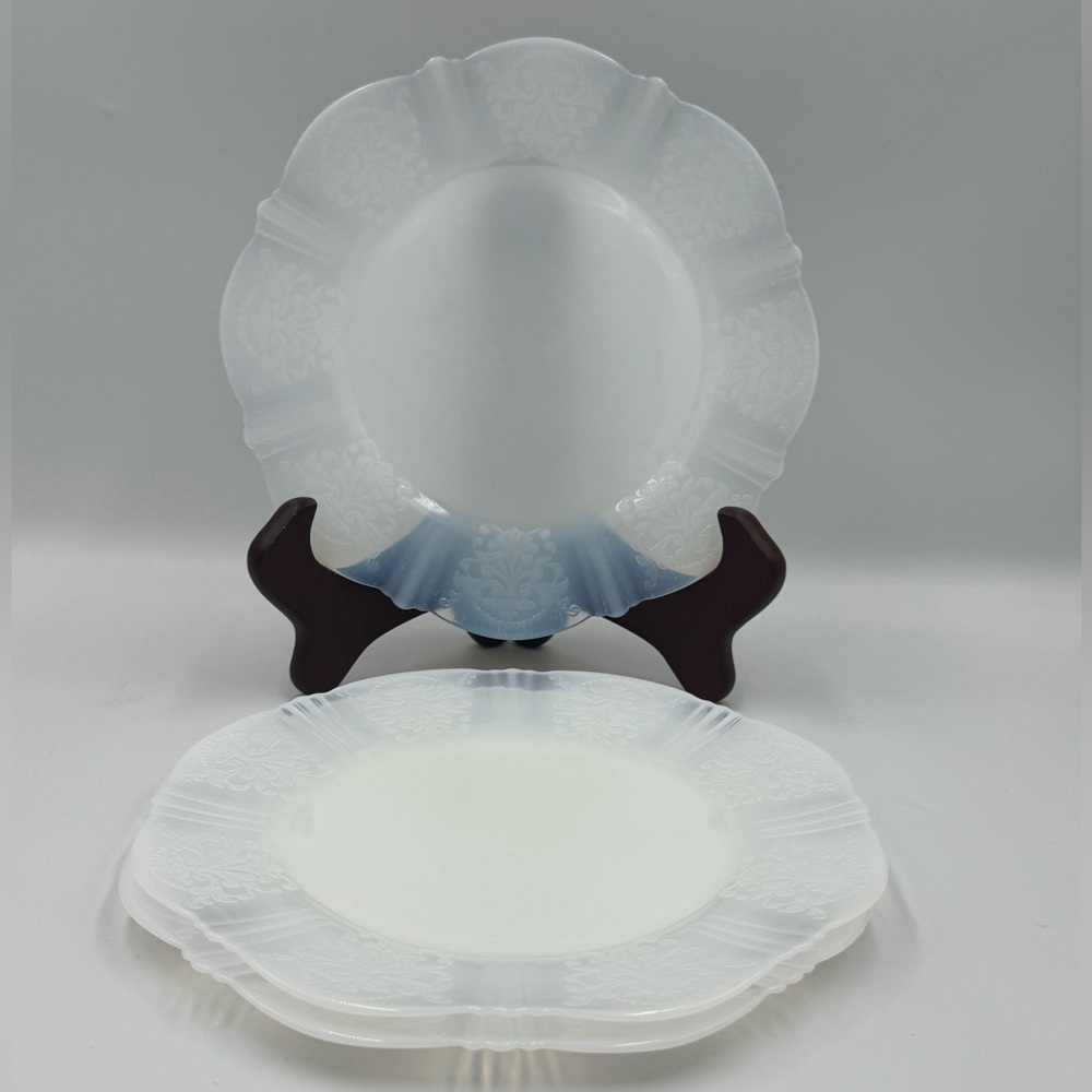 Vintage Macbeth Evans Monax American Sweetheart 8” Dessert Plates- Set of 3